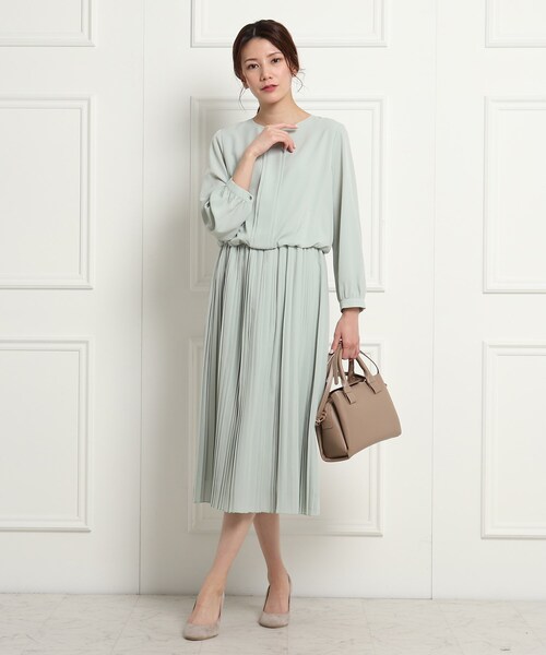 セール ママスーツ 入学式 スーツ 卒業式 スーツ S Lサイズあり 洗える ジョーゼットプリーツワンピース ワンピース Dessin デッサン のファッション通販 Zozotown