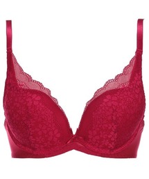 AMOSTYLE BY Triumph（アモスタイルバイトリンプ）の「デイジーレース 夢みるブラDeep V ブラ＆ショーツセット【E,Fカップ】AMST1150 WHU2 + Hikini（ブラ&ショーツ）」