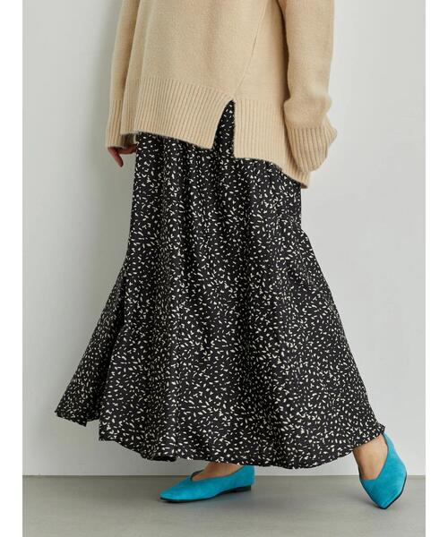 AMERICAN HOLIC(アメリカンホリック)の「マーメイドギャザーロングスカート(スカート・レディース・チャコールグレー/ベージュ/ブルー系その他/その他9/マルチ/ブラック・FREE)」の13枚目の写真