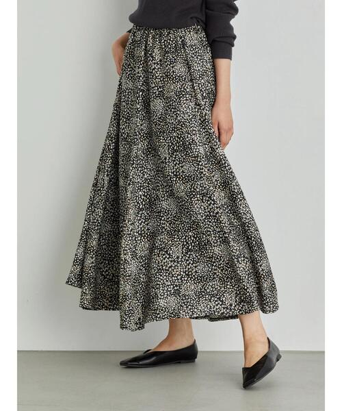 AMERICAN HOLIC(アメリカンホリック)の「マーメイドギャザーロングスカート(スカート・レディース・チャコールグレー/ベージュ/ブルー系その他/その他9/マルチ/ブラック・FREE)」の14枚目の写真