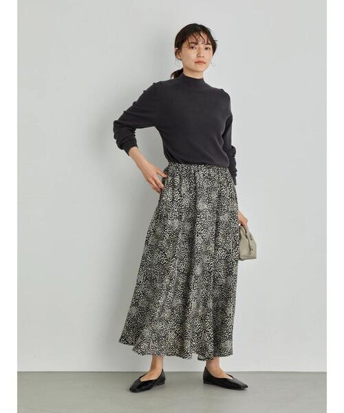 AMERICAN HOLIC(アメリカンホリック)の「マーメイドギャザーロングスカート(スカート・レディース・チャコールグレー/ベージュ/ブルー系その他/その他9/マルチ/ブラック・FREE)」の20枚目の写真