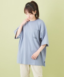 CUBE SUGAR（キューブシュガー）の「天竺 ポケット付 ビック クルーネック（Tシャツ/カットソー）」