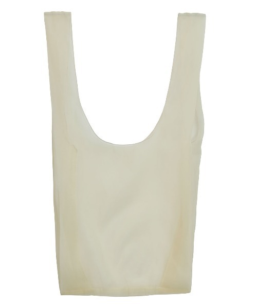 Ameri(アメリ)の「AMERI TWIN FABRIC ECO BAG(エコバッグ/サブバッグ・レディース・アイボリー/ブラック・FREE)」の8枚目の写真