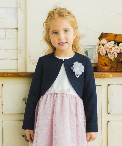 BRANSHES（ブランシェス）の「【キメ服】ブークレージャケット（スーツジャケット・キッズ・オフホワイト/ネイビー・110cm/120cm/130cm/100cm）」の3枚目の写真