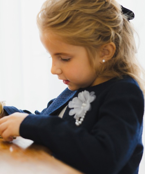 BRANSHES（ブランシェス）の「【キメ服】ブークレージャケット（スーツジャケット・キッズ・オフホワイト/ネイビー・110cm/120cm/130cm/100cm）」の15枚目の写真