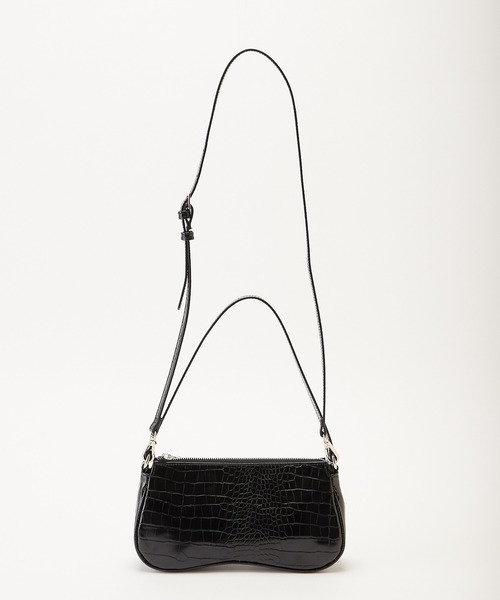 COLONY 2139(コロニートゥーワンスリーナイン)の「【COLONY 2139×@sakina_yamamoto】サステナビリティレザークロコ横長ショルダーバッグ(ショルダーバッグ・レディース・ブラック/グレー・FREE)」の8枚目の写真