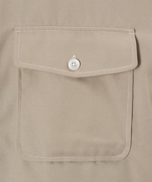 make a ray!（メイク ア レイ！）の「ステッチ バンドカラー シャツ ビッグシルエット 長袖シャツ/ライトシャツジャケット（シャツ/ブラウス・メンズ・ブラック/ブラウン/ベージュ・M/L/XL）」の19枚目の写真