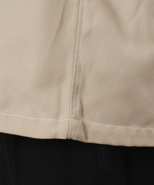 make a ray!（メイク ア レイ！）の「ステッチ バンドカラー シャツ ビッグシルエット 長袖シャツ/ライトシャツジャケット（シャツ/ブラウス・メンズ・ブラック/ブラウン/ベージュ・M/L/XL）」の20枚目の写真