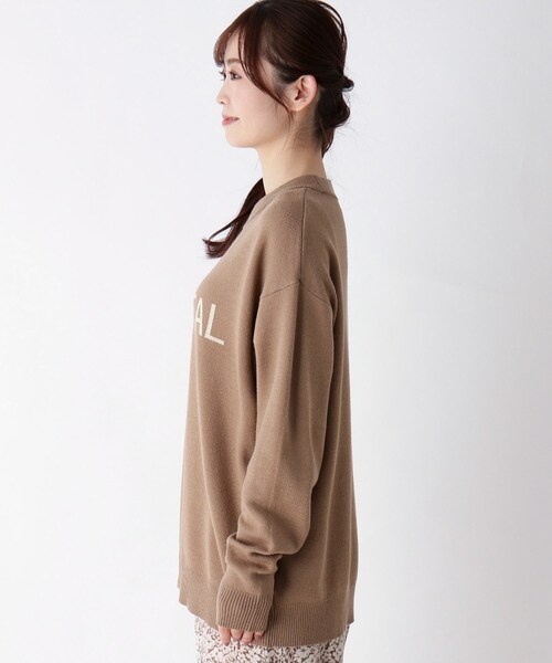 pink adobe（ピンクアドベ）の「◆【M-L】ロゴニット（ニット/セーター・レディース・ライトブルー/ブラック/アイボリー/キャメル・40/38）」の11枚目の写真