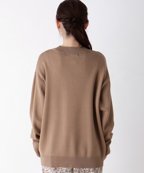 pink adobe（ピンクアドベ）の「◆【M-L】ロゴニット（ニット/セーター・レディース・ライトブルー/ブラック/アイボリー/キャメル・40/38）」の6枚目の写真