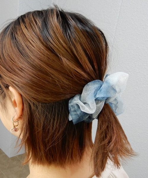 minia(ミニア)の「チュールシュシュ ◇(シュシュ・レディース・ピンク系その他/ブルー系その他/グリーン系その他/ホワイト/ピンク/ミント/ライトベージュ/ブラック/ブラウン/ブルー/レオパード・FREE)」の8枚目の写真