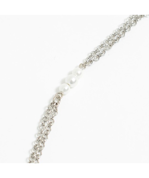 A‘gem 9（エージェムナイン）の「『A'GEM/9』アシンメトリーパールネックレス（ネックレス・メンズ・ホワイト・FREE）」の7枚目の写真