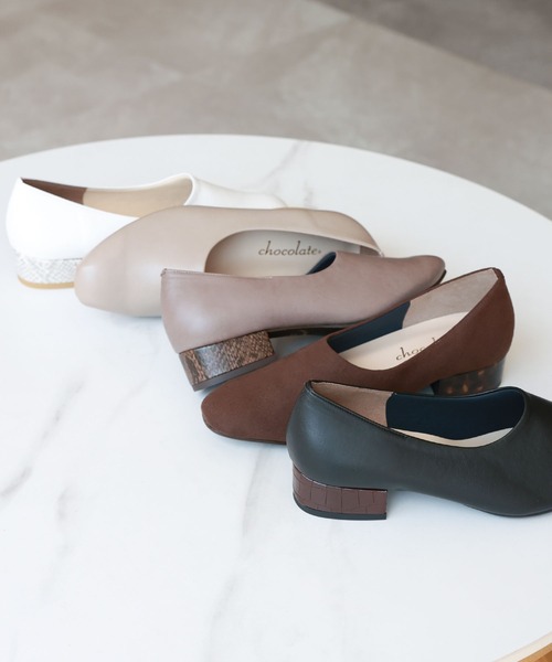 Shoe Fantasy（シューファンタジー）の「スクエアトゥブーティーパンプス【日本製】（パンプス・レディース・ホワイト/ベージュ/ブラック/ダークブラウン/ダークベージュ・23cm/25cm/24.5cm/24cm/23.5cm/22.5cm/22cm）」の7枚目の写真