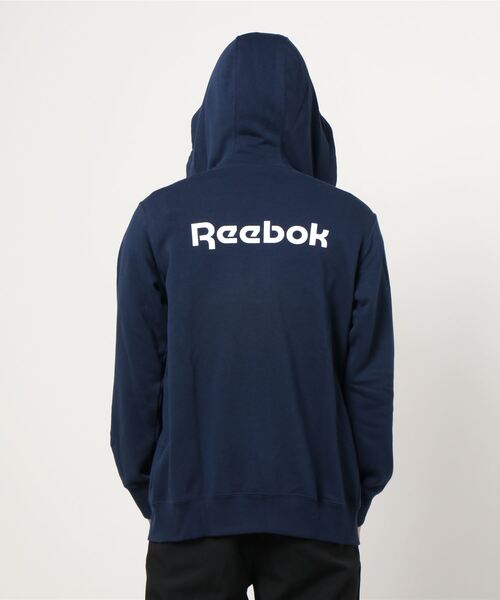 Reebok(リーボック)の「クラシック ジップアップ フーディー ジャケット / CLASSICS ZIP-UP HOODED JACKET(パーカー・メンズ・ネイビー/ヘザーグレー・SMALL/MEDIUM/LARGE/X-LARGE/XX-LARGE/XXX-LARGE)」の6枚目の写真