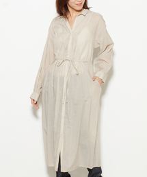 nota | ストライプシャツワンピース(ワンピース)