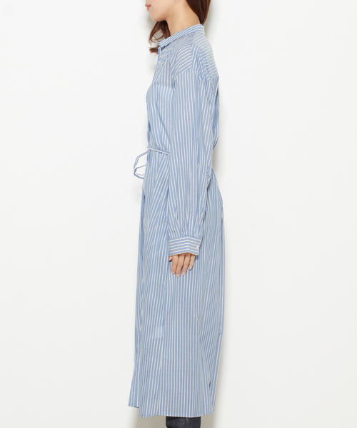 nota（ノータ）の「ストライプシャツワンピース（ワンピース・レディース・ベージュ/ブルー・FREE）」の7枚目の写真