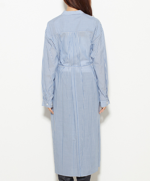 nota（ノータ）の「ストライプシャツワンピース（ワンピース・レディース・ベージュ/ブルー・FREE）」の8枚目の写真