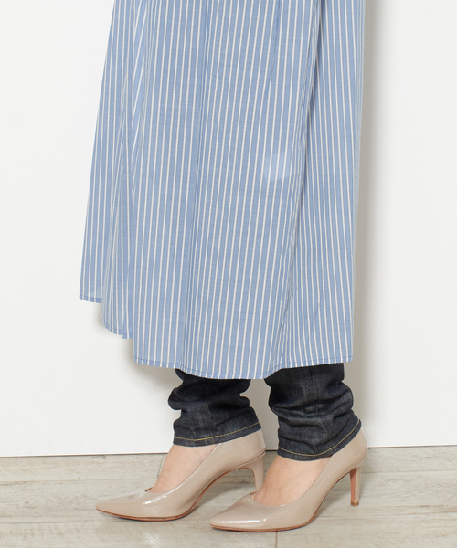 nota（ノータ）の「ストライプシャツワンピース（ワンピース・レディース・ベージュ/ブルー・FREE）」の12枚目の写真