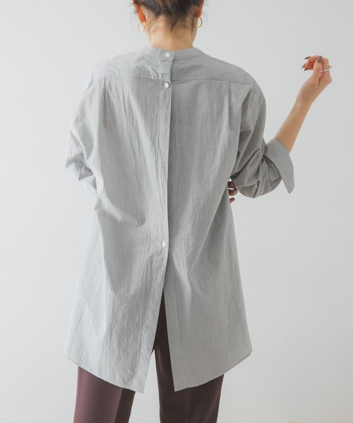 URBAN RESEARCH（アーバンリサーチ）の「コットンコードボイルシャツ（シャツ/ブラウス・レディース・ホワイト/ブラック・FREE）」の2枚目の写真