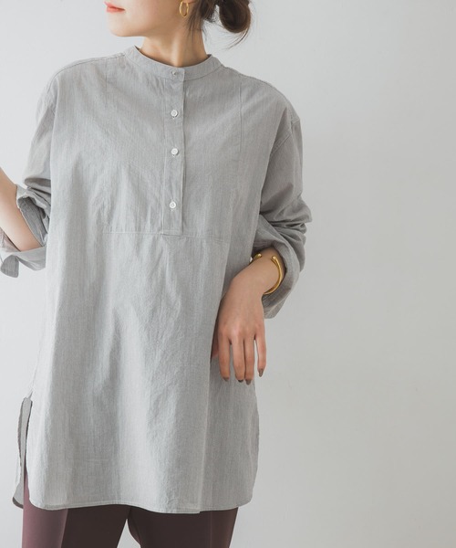 URBAN RESEARCH（アーバンリサーチ）の「コットンコードボイルシャツ（シャツ/ブラウス・レディース・ホワイト/ブラック・FREE）」の12枚目の写真