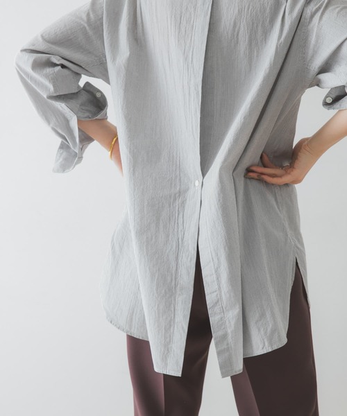 URBAN RESEARCH（アーバンリサーチ）の「コットンコードボイルシャツ（シャツ/ブラウス・レディース・ホワイト/ブラック・FREE）」の16枚目の写真