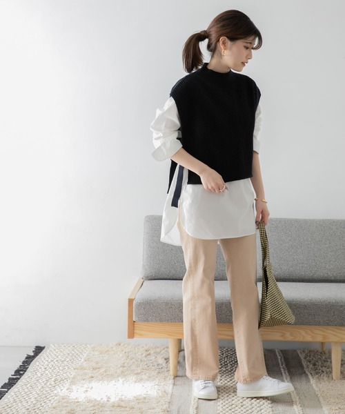 URBAN RESEARCH（アーバンリサーチ）の「コットンコードボイルシャツ（シャツ/ブラウス・レディース・ホワイト/ブラック・FREE）」の10枚目の写真