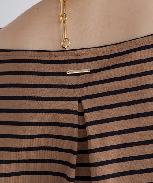 LOUNGEDRESS（ラウンジドレス）の「ボーダースクエアカットソー（Tシャツ/カットソー・レディース・ブラウン/オフホワイト・FREE）」の20枚目の写真