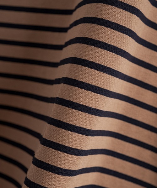 LOUNGEDRESS（ラウンジドレス）の「ボーダースクエアカットソー（Tシャツ/カットソー・レディース・ブラウン/オフホワイト・FREE）」の15枚目の写真