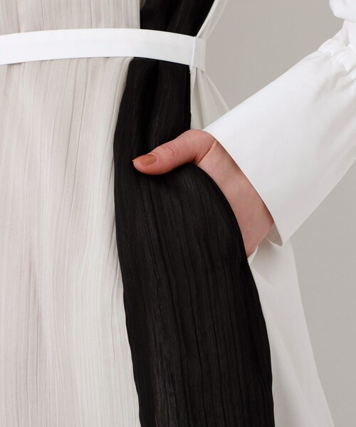 LOVELESS(ラブレス)の「カラーブロック オーバー シャツドレス(シャツワンピース・レディース・オフホワイト・36/34)」の10枚目の写真