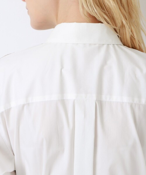 LOVELESS(ラブレス)の「カラーブロック オーバー シャツドレス(シャツワンピース・レディース・オフホワイト・36/34)」の3枚目の写真