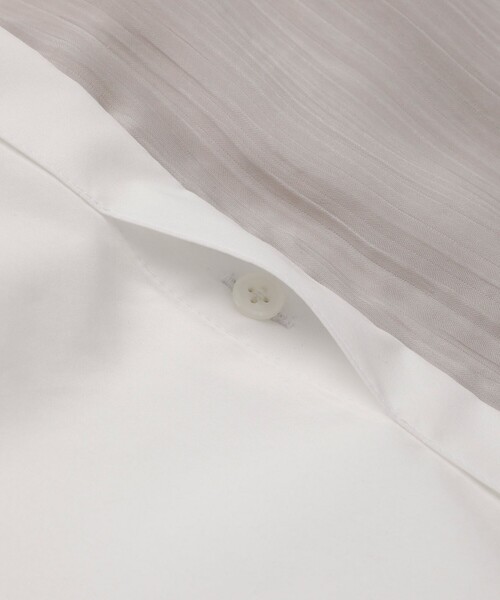 LOVELESS(ラブレス)の「カラーブロック オーバー シャツドレス(シャツワンピース・レディース・オフホワイト・36/34)」の12枚目の写真