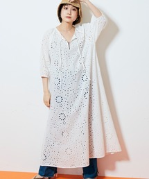 Auntie Rosa Holiday | カットワークレーススキッパーワンピース(ワンピース)