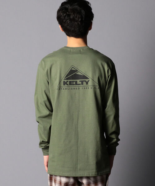 KELTY（ケルティ）の「【KELTY/ケルティ】GLOSTER別注 バックプリント ビッグシルエットロンT UNISEX（Tシャツ/カットソー・メンズ・ホワイト/チャコールグレー/ベージュ/オリーブ・M/L）」の7枚目の写真