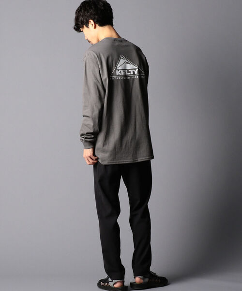 KELTY（ケルティ）の「【KELTY/ケルティ】GLOSTER別注 バックプリント ビッグシルエットロンT UNISEX（Tシャツ/カットソー・メンズ・ホワイト/チャコールグレー/ベージュ/オリーブ・M/L）」の15枚目の写真