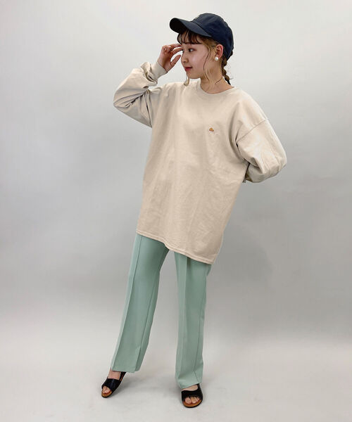 KELTY（ケルティ）の「【KELTY/ケルティ】GLOSTER別注 バックプリント ビッグシルエットロンT UNISEX（Tシャツ/カットソー・メンズ・ホワイト/チャコールグレー/ベージュ/オリーブ・M/L）」の18枚目の写真