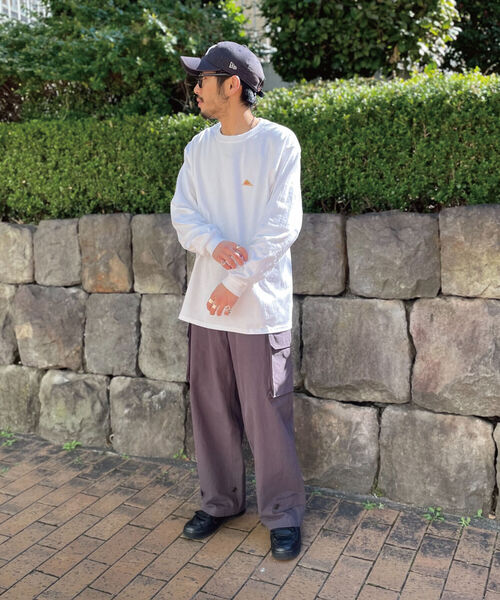 KELTY（ケルティ）の「【KELTY/ケルティ】GLOSTER別注 バックプリント ビッグシルエットロンT UNISEX（Tシャツ/カットソー・メンズ・ホワイト/チャコールグレー/ベージュ/オリーブ・M/L）」の21枚目の写真