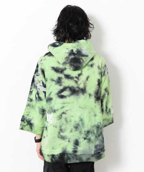 CAL O LINE（キャルオーライン）の「CAL O LINE　TIE DYE CUT-OFF SWEAT PARKA（パーカー・メンズ・グリーン系その他・MEDIUM/LARGE）」の10枚目の写真