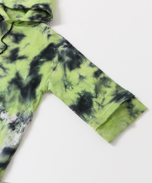 CAL O LINE（キャルオーライン）の「CAL O LINE　TIE DYE CUT-OFF SWEAT PARKA（パーカー・メンズ・グリーン系その他・MEDIUM/LARGE）」の4枚目の写真