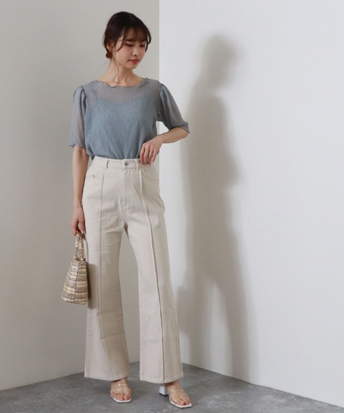 archives（アルシーヴ）の「ピンタックフレアデニムパンツ（デニムパンツ・レディース・オフホワイト/ロイヤルブルー/ネイビー・SMALL/MEDIUM）」の13枚目の写真