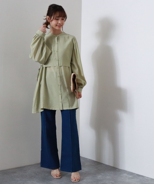 archives（アルシーヴ）の「ピンタックフレアデニムパンツ（デニムパンツ・レディース・オフホワイト/ロイヤルブルー/ネイビー・SMALL/MEDIUM）」の7枚目の写真