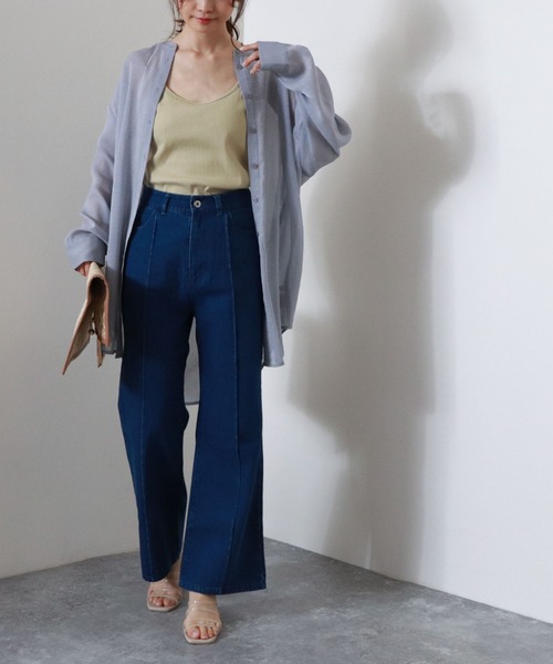 archives（アルシーヴ）の「ピンタックフレアデニムパンツ（デニムパンツ・レディース・オフホワイト/ロイヤルブルー/ネイビー・SMALL/MEDIUM）」の8枚目の写真