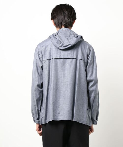 TETE HOMME（テットオム）の「コーティングリネンパーカー（ブルゾン・メンズ・ライトグレー/ブルー・MEDIUM/X-LARGE/LARGE）」の5枚目の写真