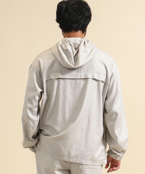 TETE HOMME（テットオム）の「コーティングリネンパーカー（ブルゾン・メンズ・ライトグレー/ブルー・MEDIUM/X-LARGE/LARGE）」の7枚目の写真