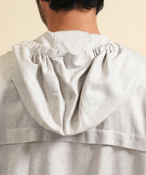 TETE HOMME（テットオム）の「コーティングリネンパーカー（ブルゾン・メンズ・ライトグレー/ブルー・MEDIUM/X-LARGE/LARGE）」の10枚目の写真