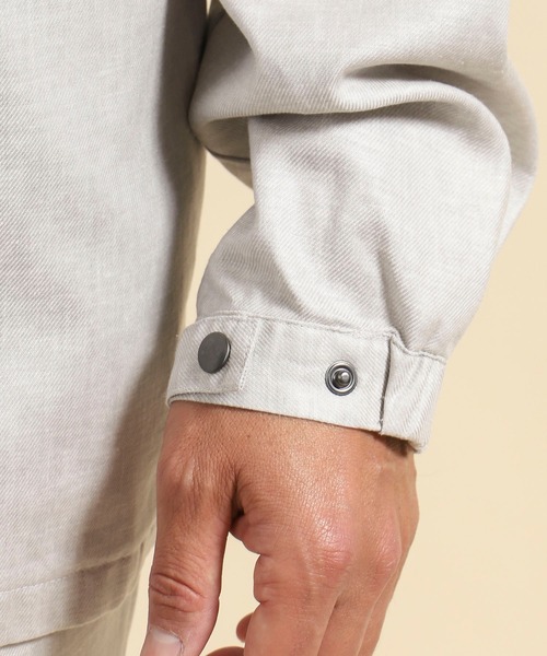 TETE HOMME（テットオム）の「コーティングリネンパーカー（ブルゾン・メンズ・ライトグレー/ブルー・MEDIUM/X-LARGE/LARGE）」の12枚目の写真