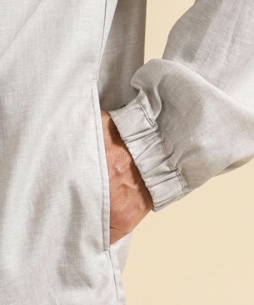 TETE HOMME（テットオム）の「コーティングリネンパーカー（ブルゾン・メンズ・ライトグレー/ブルー・MEDIUM/X-LARGE/LARGE）」の13枚目の写真