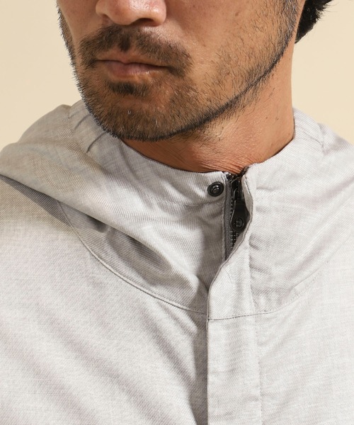 TETE HOMME（テットオム）の「コーティングリネンパーカー（ブルゾン・メンズ・ライトグレー/ブルー・MEDIUM/X-LARGE/LARGE）」の8枚目の写真