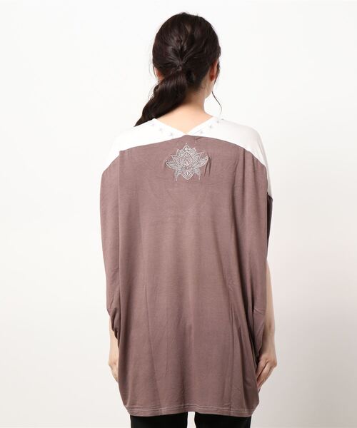 チャイハネ（チャイハネ）の「【チャイハネ】アラビナトップス（Tシャツ/カットソー・レディース・ネイビー/パープル/ホワイト・FREE）」の6枚目の写真