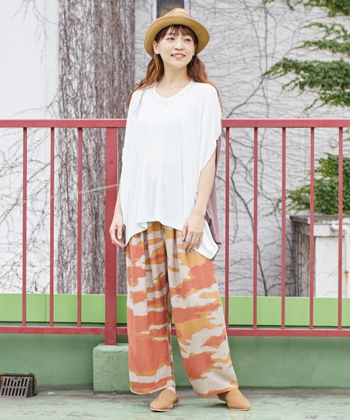 チャイハネ（チャイハネ）の「【チャイハネ】アラビナトップス（Tシャツ/カットソー・レディース・ネイビー/パープル/ホワイト・FREE）」の19枚目の写真