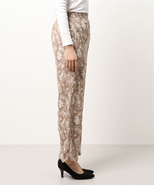 y/m by misato(イムバイミサト)の「ぼかし柄ストレートパンツ(その他パンツ・レディース・グリーン/ダークベージュ・FREE)」の5枚目の写真